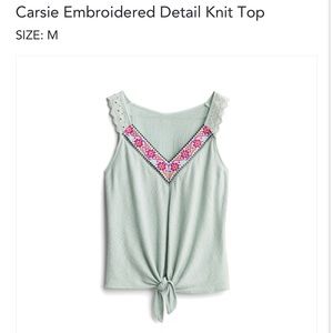 Carrie Embroidered Detail Knit Top